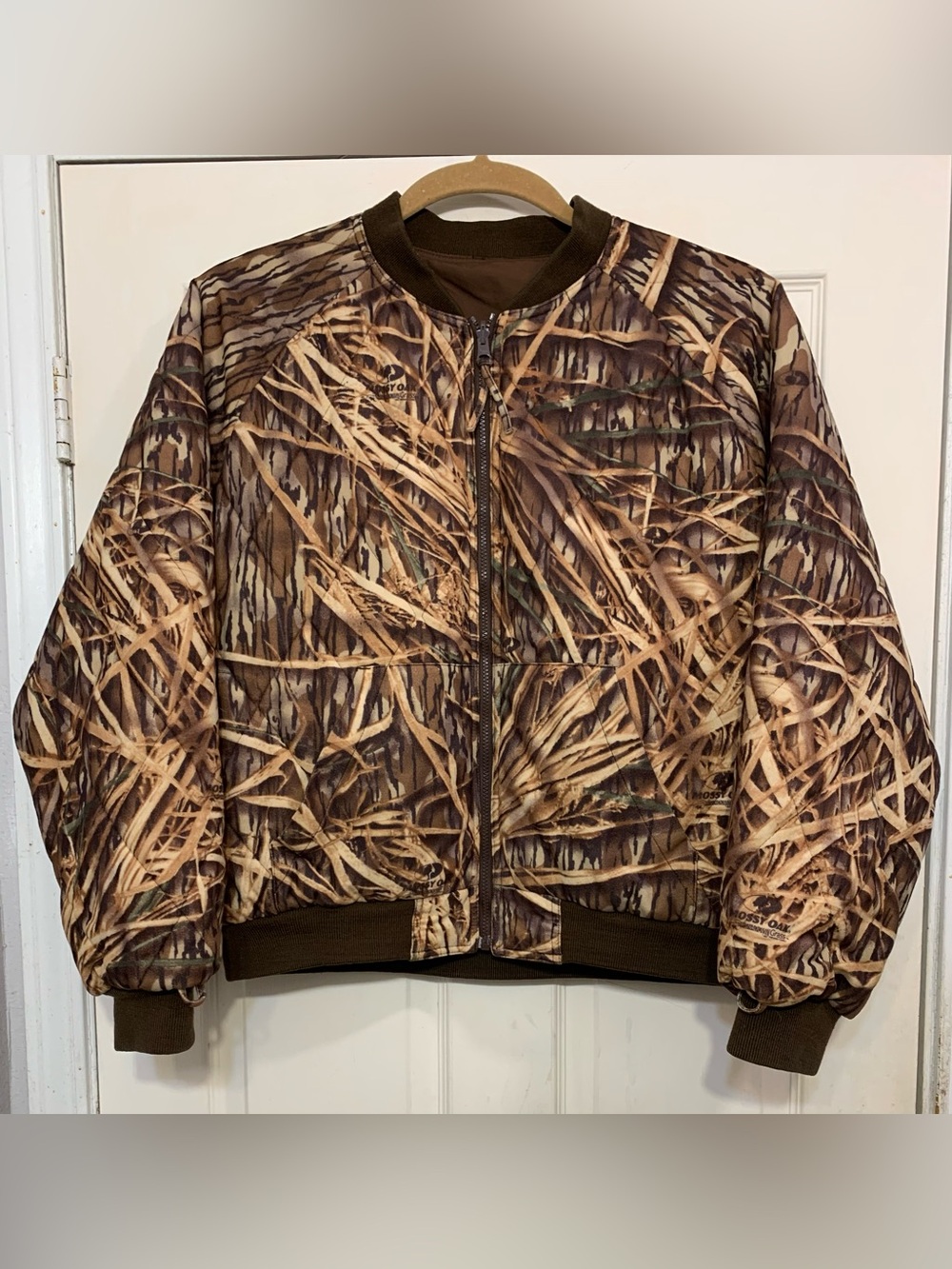 Mossy Oak Reversible 2in1 “Shadow Grass” Duck Camo Bomber Jacket. 4049
